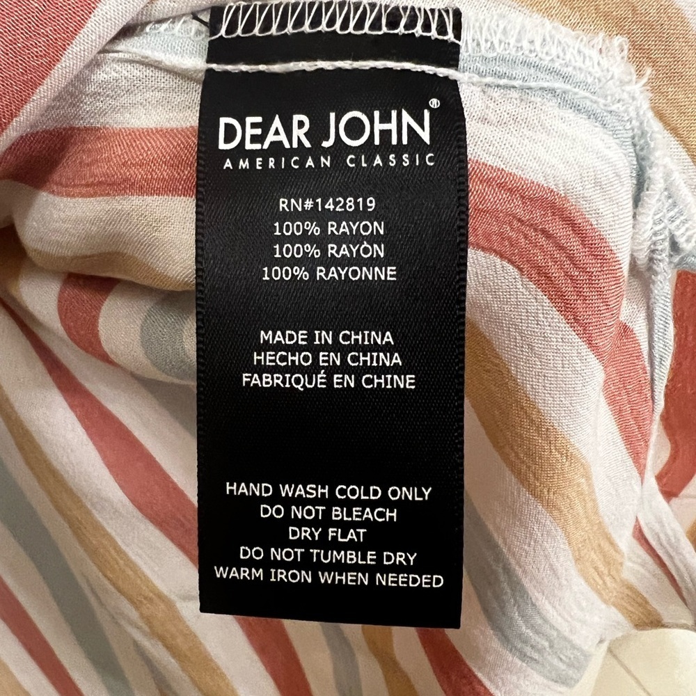 Dear John Multicolor Striped Button Down Shirt - Picture 3 of 4